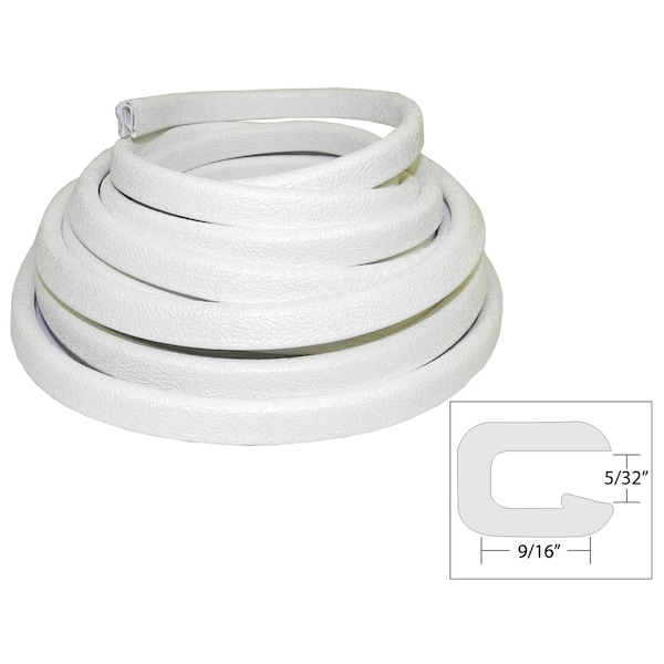 Taco Marine Flexible Vinyl Trim - 5/32" Opening x 9/16"W x 25'L - White V30-1005W25-1 - main
